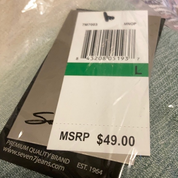 Off The Sholder Top with Slit Long Sleeve Multicolor Size Medium - Picture 7 of 9